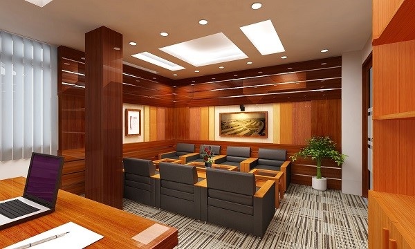 Thiết kế văn phòng sử dụng vật liệu bằng gỗ