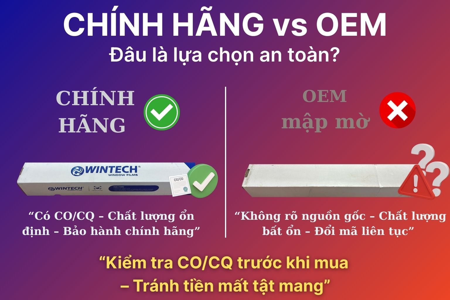 sự khác biệt thực sự giữa chính hãng & OEM