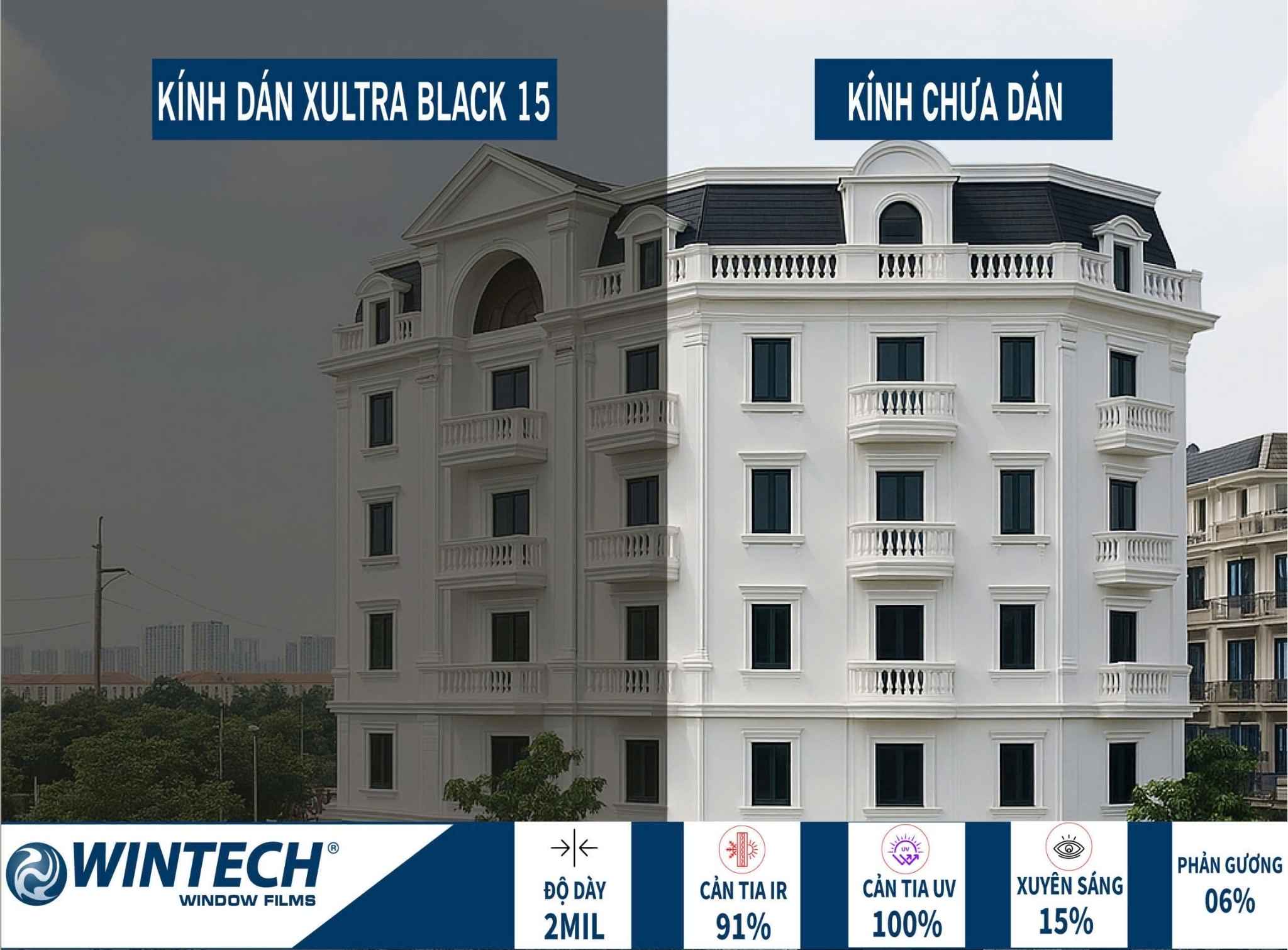 Thông số phim cách nhiệt Xultra Black 15