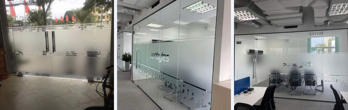 Dán Decal Mờ Kính Văn Phòng