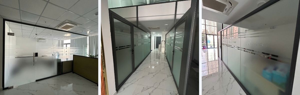 Dán Decal Mờ Kính Văn Phòng