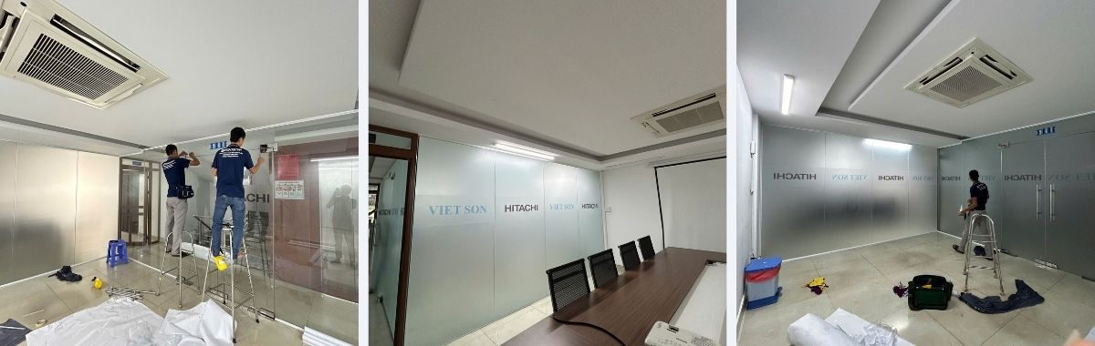 Dán Decal Mờ Kính Văn Phòng