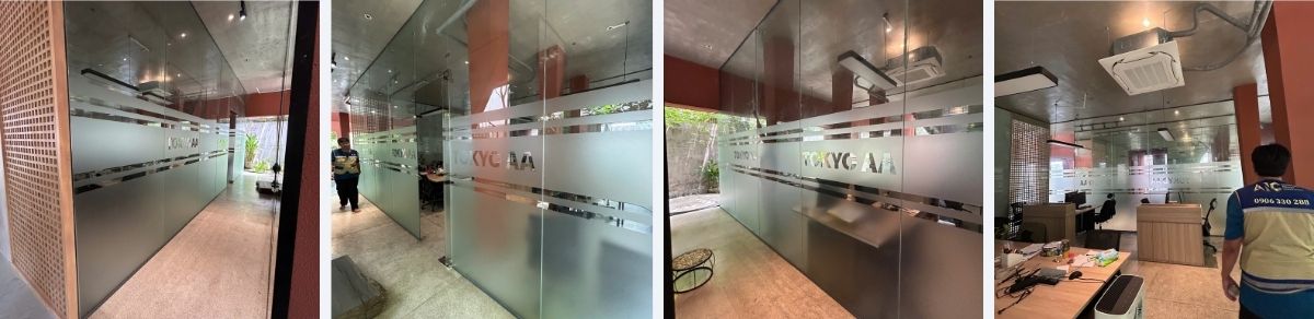 Dán Decal Mờ Kính Văn Phòng