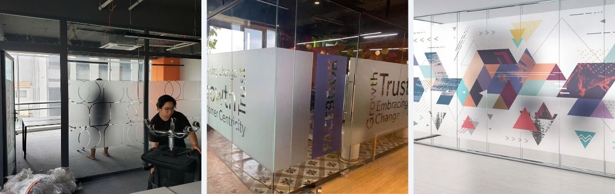 Dán Decal Mờ Kính Văn Phòng