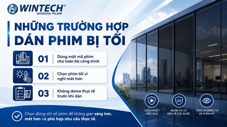 dán phim cách nhiệt có tối không 