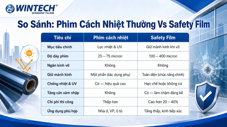 Phim Cách Nhiệt Có Chống Vỡ Kính Không