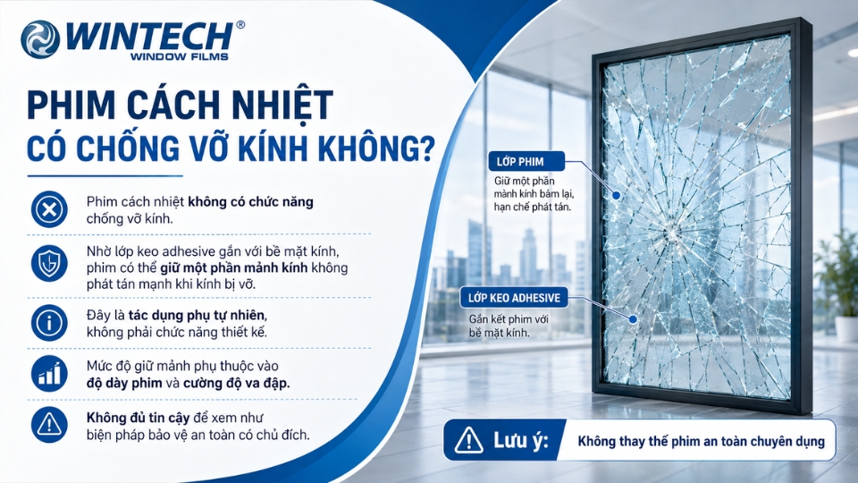 Phim Cách Nhiệt Có Chống Vỡ Kính Không