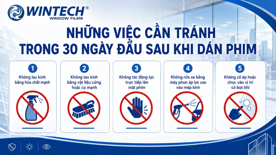 mới dán phim cách nhiệt cần lưu ý gì